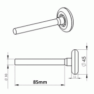 Roulette diamètre 45mm à roulements à billes
