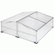 Tectake Mini serre en aluminium blanc transparent - 402341 - transparent aluminium 402341 Tectake Mini serre en aluminium blanc transparent - 402341 - transparent aluminium 402341