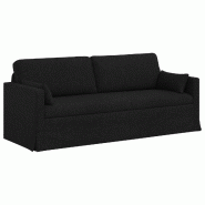 VidaXL Canapé Noir 198 x 78 x 80 cm tissu Modèle Atlas Pro - 42024371
