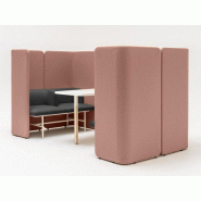Espace de réunion informel 4 personnes Agora avec table de réunion et support TV en option Espace de réunion informel 4 personnes Agora avec table de réunion et support TV en option