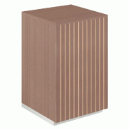 Angle de comptoir Vertigo T03 MDF naturel et noyer 60x60x93 cm