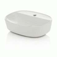 AQA Design Lavabo en céramique à poser CAIRO blanc L.50,5 P.38,5 H.12 MP00526 - blanc céramique MP00526