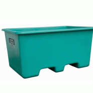 Bac PFV vert 400 l + Passage de fourches - Résistant au fioul, huile, gasoil, produits chimiques - CEMO - 10583 Bac PFV vert 400 l + Passage de fourches - Résistant au fioul, huile, gasoil, produits chimiques - CEMO - 10583