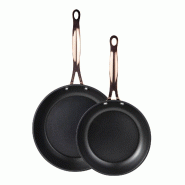 BERGNER - Jeu de 2 Poêles Ø20/24cm aluminium forgé Noir mat - aluminium Q4857
