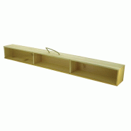 Boite rectangle bois 3 compartiments 100cm - Boite rectangle bois 3 compartiments 100cm -