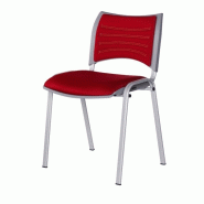 Chaise d'accueil tissu Anita - Noir_1