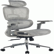 CLP Fauteuil de bureau Jenson Tissu en maille HBT: 109x71x72 cm Gris - gris textile 327631