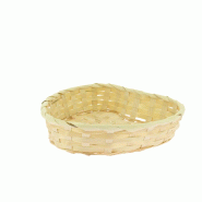 CREAPAK Corsso corbeille coeur bambou naturel 23x5 lot de 20 - beige Bambou COF-4720338