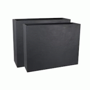 EDA Jardinière rectangulaire volcania apparence pierre 63l-lot de 2 - GRISANTHRACITE - gris 0733968141453