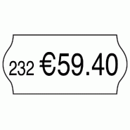 Etiquette  format 26x12 mm - blanches adhésives  amovibles - par 12000_0