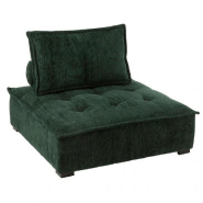 FAUTEUIL POUF  CHARLENE VERT FONCÉ