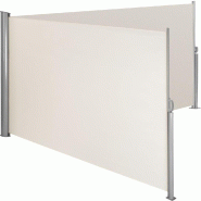 Helloshop26 - Auvent store latéral brise-vue paraventrétractable double beige 200 x 600 cm 2208131 - 3000135001306