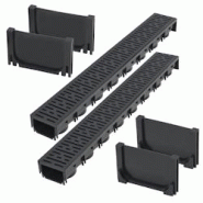 Helloshop26 - Caniveau de drainage 2 pièces plastique 2 m 02_0002992 - 3000105031531 Helloshop26 - Caniveau de drainage 2 pièces plastique 2 m 02_0002992 - 3000105031531