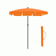 Helloshop26 - Parasol de balcon rectangulaire 2 x 1 25 m protection UPF 50+ ombrelle toile avec revêtement en pa sac de transport 12_0001753 - 300012