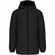 Parka a capuche recyclée imperméable  noir T.XXL Kariban - noir polyester 3663938223889_0