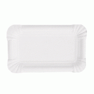 Plateau rectangulaire carton blanc 15x9cm - par 250