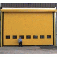 Porte rapide / à enroulement / en plastique / utilisation extérieure / 5500 x 9000 mm