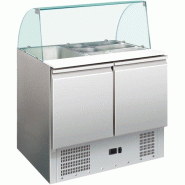 Saladette professionnel 2 portes 240 l avec vitre bombé statique - PTHS900CG