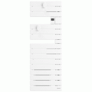 Sèche-serviettes connecté Nefertiti étroit avec soufflerie mât gauche 1600W blanc brillant - Atlantic - 850483_0