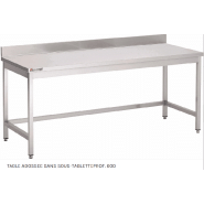 Table adossée inox AISI 430 FABRINOX (Longueur : 2200 , Profondeur : 700) - Longueur:2200,Profondeur:700_0