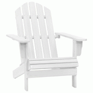 VidaXL Chaise De Jardin Bois Blanc - blanc Bois massif 40860
