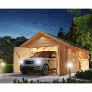 43545 - garage en bois certifié 20,78m² - madriers 40mm - karibu