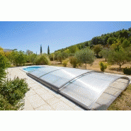 Abri piscine bas / amovible / motorisé / en polycarbonate et aluminium_1