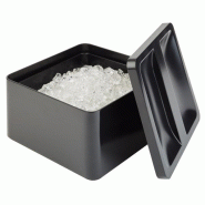 APS 93220 Bac à glaçons 27 x 27 cm, H : 15 cm, 5 litres - noir multi-matériau 93220