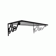 AUVENT PORTE D'ENTRÉE NOÉMIE - COLORIS STUCTURE - GRIS ANTHRACITE, LONGUEUR TOTALE - 140 CM, PROFONDEUR TOTALE - 80CM AUVENT PORTE D'ENTRÉE NOÉMIE - COLORIS STUCTURE - GRIS ANTHRACITE, LONGUEUR TOTALE - 140 CM, PROFONDEUR TOTALE - 80CM