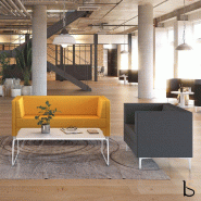 Canapé et fauteuil Push « confort » - Mobel Linea - 1 place, Jaune