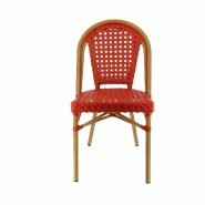 Chaise empilable d'extérieur Sedia en polypropylène rouge