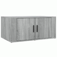 Décoshop26 - Table basse avec 2 compartiments 80 x 50 x 36 cm bois d'ingénierie gris DEC040088 - gris Bois massif 3000264744617