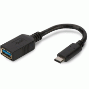 DIGITUS Adaptateur/convertisseur USB-C - USB-A, OTG, 0,15m, 0,15 m, noir - noir AK-300315-001-S_0