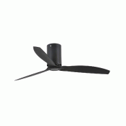 Faro barcelona Ventilateur de plafond noir mat avec pales noires, moteur DC silencieux, 6 vitesses réglables, télécommande incluse, FARO FARO-32043
