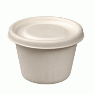 Gobelet boisson chaude Bodega bagasse blanche 140ml - par 1000