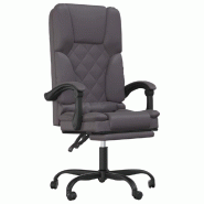 Helloshop26 - Fauteuil de massage inclinable de bureau informatique étude similicuir gris 02_0025406 - gris métal 3000215312407