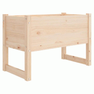 Helloshop26 - Jardinière rectangulaire décorative pour jardin balcon 78 x 40 x 52 cm en bois massif naturel 02_0048473 - Bois massif 3000235304154
