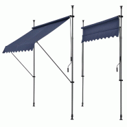 Helloshop26 - Store banne téléscopique acier polyester 200 x 120 x 200-300 cm bleu foncé 03_0008319 - bleu acier 3001926082726 Helloshop26 - Store banne téléscopique acier polyester 200 x 120 x 200-300 cm bleu foncé 03_0008319 - bleu acier 3001926082726