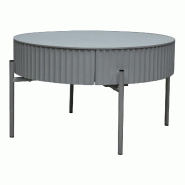 Helloshop26 - Table basse console d'appoint 36 x 60 cm gris 03_0010841 - 3000225437800