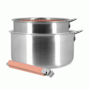 Menastyl - lot2casseroles aglae 16/ 20cm en acier inoxydable rose avec poignée - 3256391056325