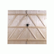Porte de garage battante / ouverture manuelle / en bois