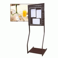 Porte menu exterieur sur pied avec roulettes lumineux sheffield jurine_0
