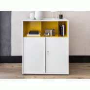 Armoire mi-haute mixte laqué Armoire mi-haute mixte laqué