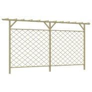 Vidaxl clôture à lattes de jardin avec pergola bois 41726