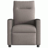 VidaXL Fauteuil de massage inclinable Taupe Tissu Modèle Herdelora - 8721158657817