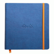 Webnotebook Rhodiarama saphir A5, 192p./96 feuilles ivoire 90 g/m² brochées, ligné - bleu 118748C