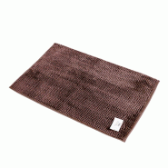 AQA Design Tapis de bain 100 % polyester TECLA gris colombe. L.60 P.120 H.1 MP05485 - marron polyester MP05485