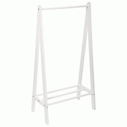 Atmosphera - Portant à vêtements en bois couleur blanche 60x30x114cm - JJ2565