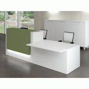 Banque d'accueil Z2 blanche avec accès handicapés - Officity - 206, Vert, Droite, Blanc_1