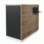 Comptoir Minimaliste D finition chêne clair et noir L116xP58xH100cm